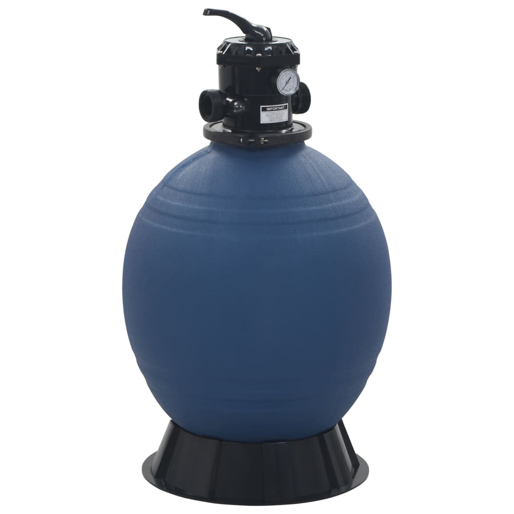 VidaXL swimmingpoolsandfilter med 6-positionsventil 560 mm blå