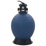 VidaXL swimmingpoolsandfilter med 6-positionsventil 560 mm blå