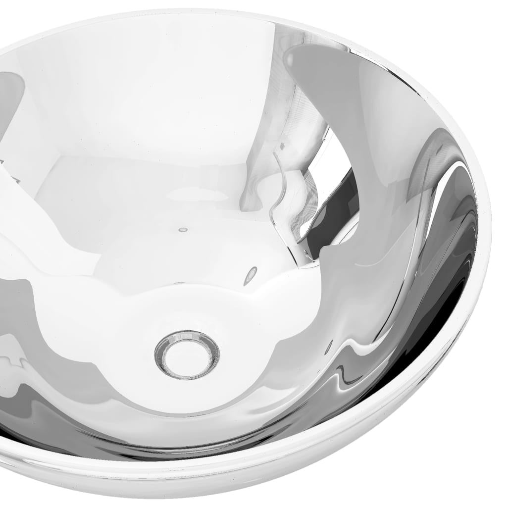 Vidaxl Washbasin 32.5x14 cm keramisk sølvfarvet