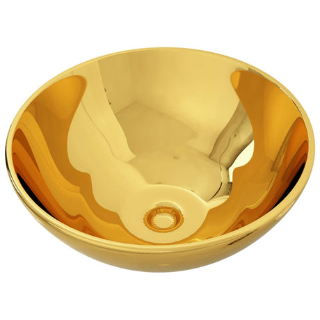 Vidaxl Washbasin 32,5x14 cm keramisk guldfarvet