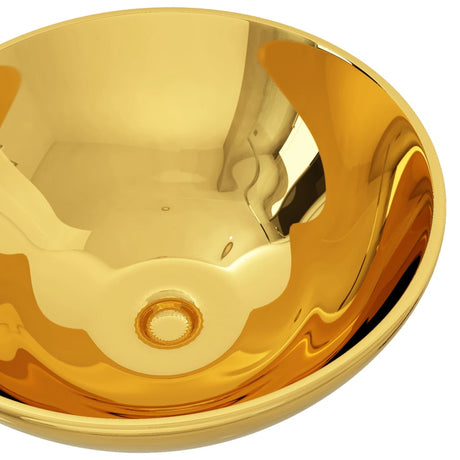 Vidaxl Washbasin 32,5x14 cm keramisk guldfarvet