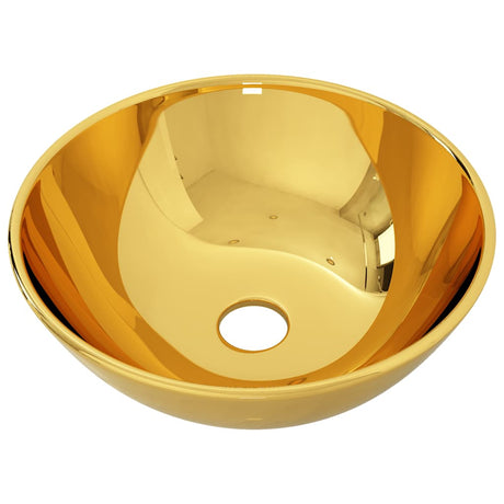 Vidaxl Washbasin 28x10 cm keramisk guldfarvet