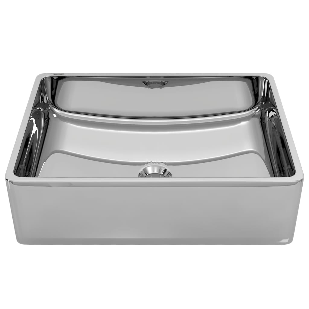 Vidaxl Washbasin 41x30x12 cm keramisk sølvfarvet