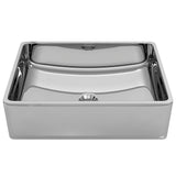 Vidaxl Washbasin 41x30x12 cm keramisk sølvfarvet
