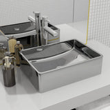 Vidaxl Washbasin 41x30x12 cm keramisk sølvfarvet