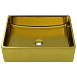 Vidaxl Washbasin 41x30x12 cm keramisk guldfarvet