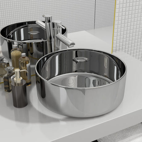 Vidaxl Washbasin 40x15 cm keramisk sølvfarvet