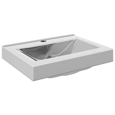Vidaxl Washbasin med landing 60x46x16 cm keramisk sølvfarvet