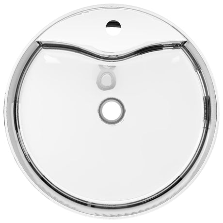 Vidaxl Washbasin med landing 46,5x15,5 cm keramisk sølvfarvet