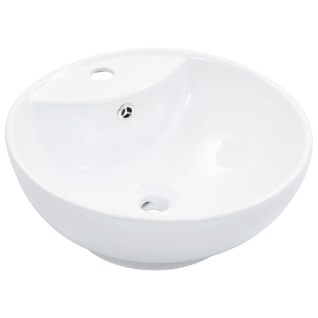 Vidaxl Washbasin med landing 46,5x18 cm keramisk hvid