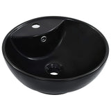 Vidaxl Washbasin med landing 46,5x18 cm keramisk sort