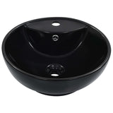 Vidaxl Washbasin med landing 46,5x18 cm keramisk sort