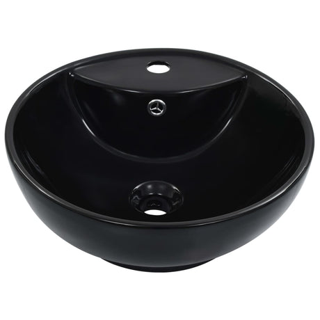 Vidaxl Washbasin med landing 46,5x18 cm keramisk sort