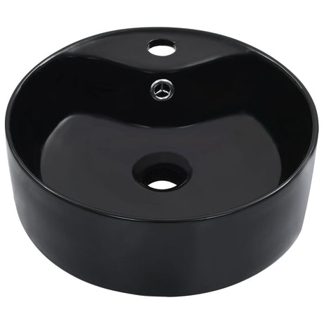Vidaxl Washbasin med landing 36x13 cm keramisk sort