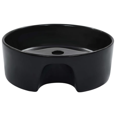 Vidaxl Washbasin med landing 36x13 cm keramisk sort