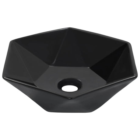 Vidaxl Washbasin 41x36.5x12 cm keramisk sort