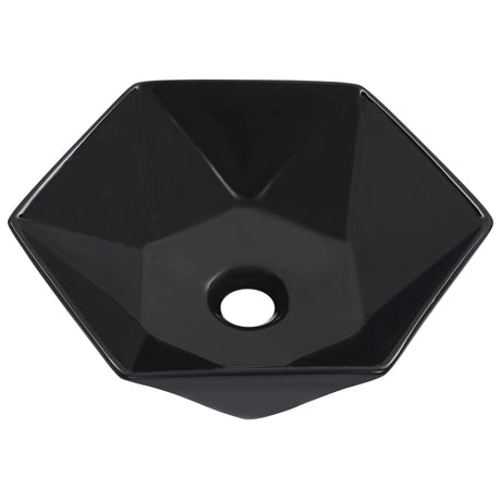 Vidaxl Washbasin 41x36.5x12 cm keramisk sort