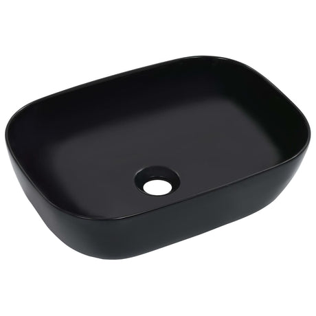 Vidaxl Washbasin 45.5x32x13 cm keramisk sort