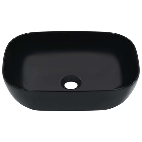 Vidaxl Washbasin 45.5x32x13 cm keramisk sort