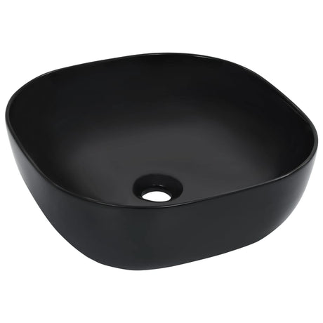 Vidaxl Washbasin 42.5x42.5x14.5 cm Keramisk sort
