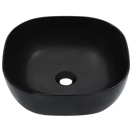 Vidaxl Washbasin 42.5x42.5x14.5 cm Keramisk sort
