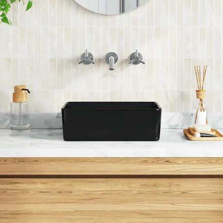 Vidaxl Washbasin 40x30x13 cm keramisk sort