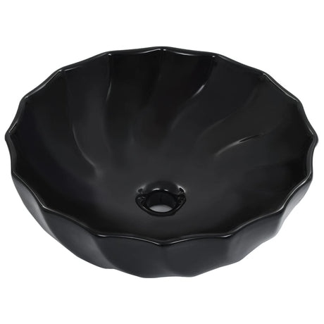 Vidaxl Washbasin 46x17 cm keramisk sort