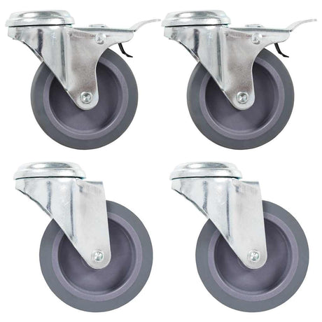 Vidaxl drejelige kaster med bolthuller 4 stk 75 mm