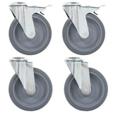 Vidaxl drejelige koder med bolthuller 4 stk 125 mm