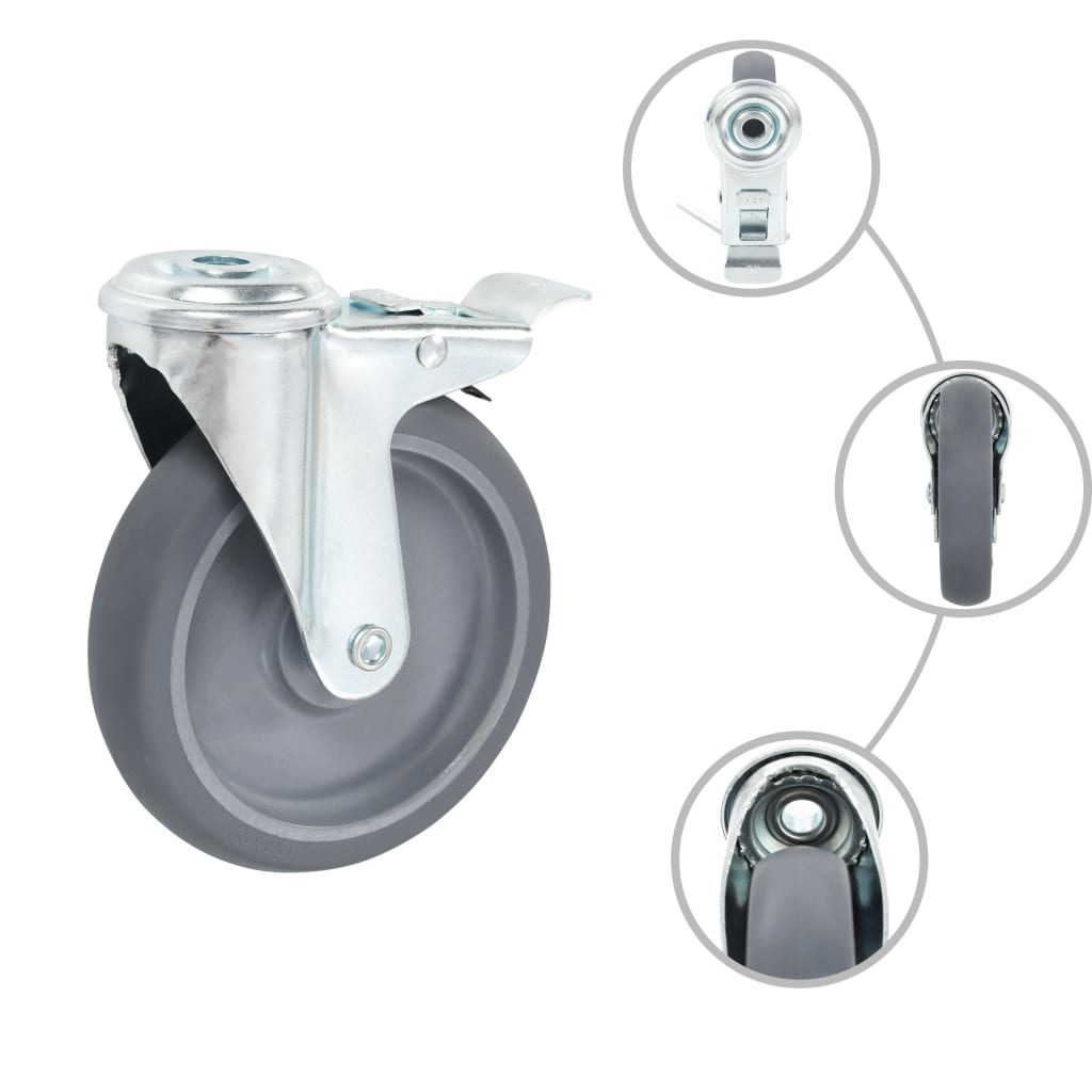 Vidaxl drejelige koder med bolthuller 4 stk 125 mm
