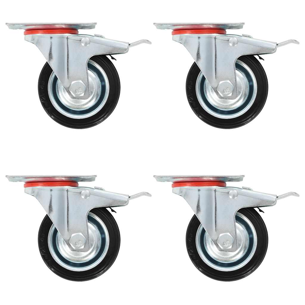 Vidaxx drejelige koder med dobbeltbremser 4 stk 75 mm