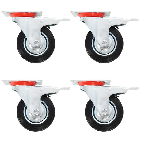 Vidaxx drejelige koder med dobbeltbremser 4 stk 100 mm
