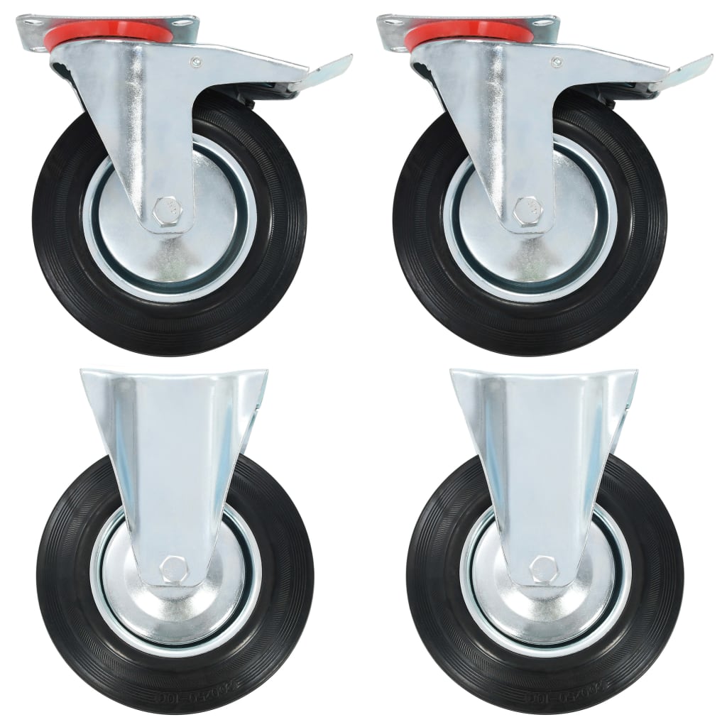Vidaxl Wheels 4 stk 200 mm