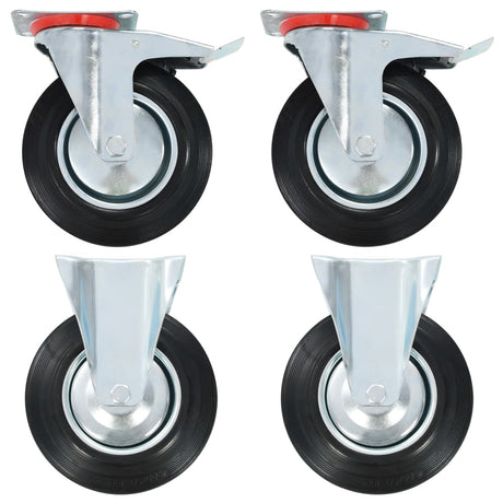 Vidaxl Wheels 4 stk 200 mm
