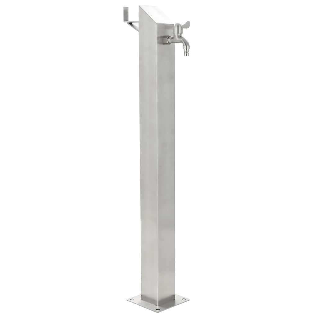 Vidaxl Garden Water Column Square 95 cm rustfrit stål