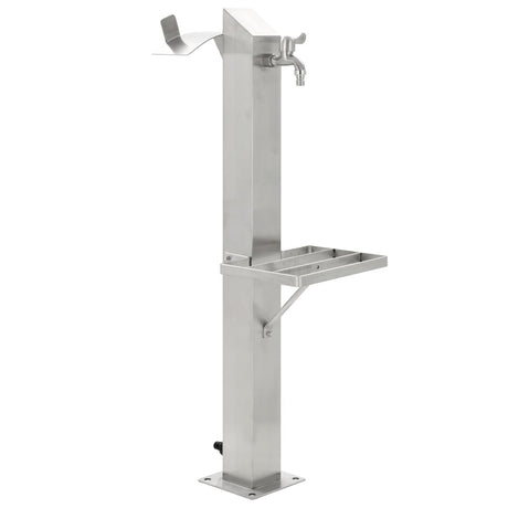 Vidaxl Garden Water Column Square 95 cm rustfrit stål