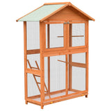 Vidaxl Vogelkooi 125.5x59.5x164 cm Solid fyrretræ og fyrretræ