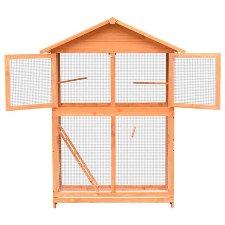 Vidaxl Vogelkooi 125.5x59.5x164 cm Solid fyrretræ og fyrretræ