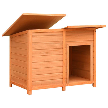 Vidaxl Dog loft 120x77x86 cm Solid fyrretræ og brandtræ
