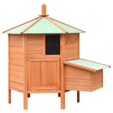 Vidaxl Chicken Coop 126x117x125 cm Solid fyrretræ og fyrretræ