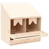 Vidaxl Chicken Shelter 2 Rum 63x40x65 cm Solid fyrretræ
