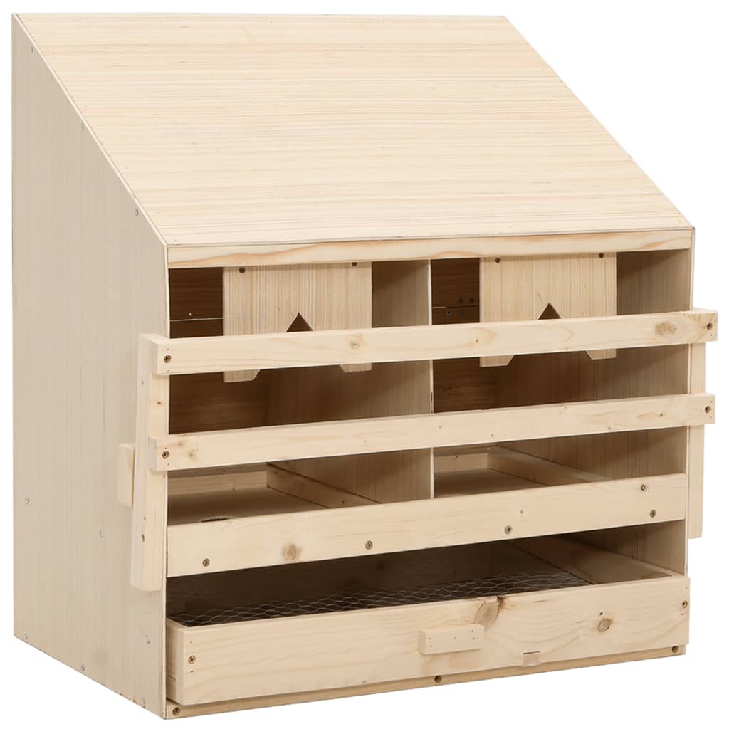 Vidaxl Chicken Shelter 2 Rum 63x40x65 cm Solid fyrretræ