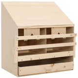 Vidaxl Chicken Shelter 2 Rum 63x40x65 cm Solid fyrretræ
