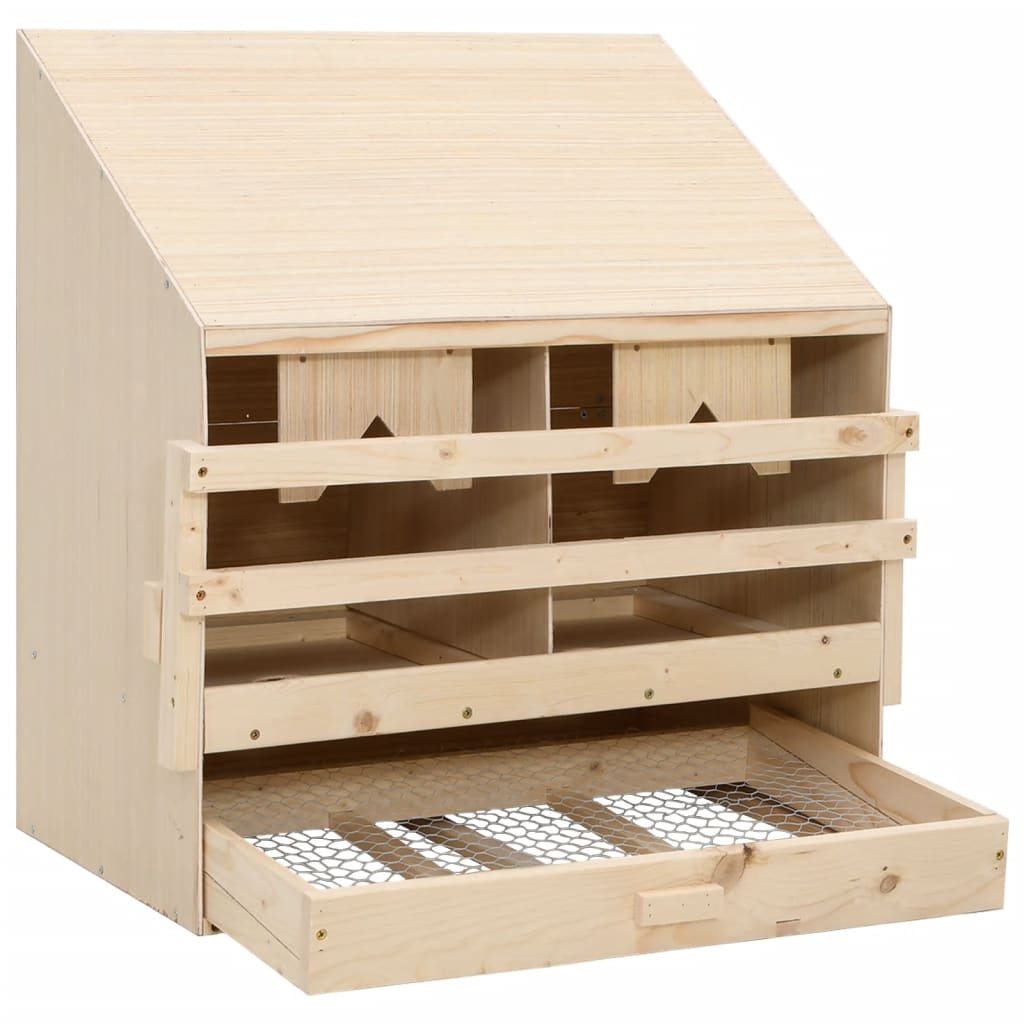 Vidaxl Chicken Shelter 2 Rum 63x40x65 cm Solid fyrretræ