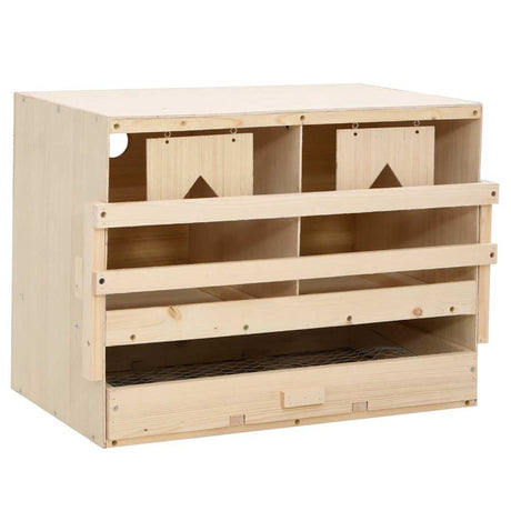 Vidaxl Chicken Shelter 2 Rum 63x40x45 cm Solid fyrretræ