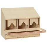 Vidaxl Chicken Shelter 3 Rum 72x33x54 cm Solid fyrretræ