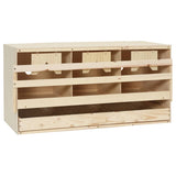 Vidaxl kyllinghylling 3 rum 72x33x38 cm Solid fyrretræ