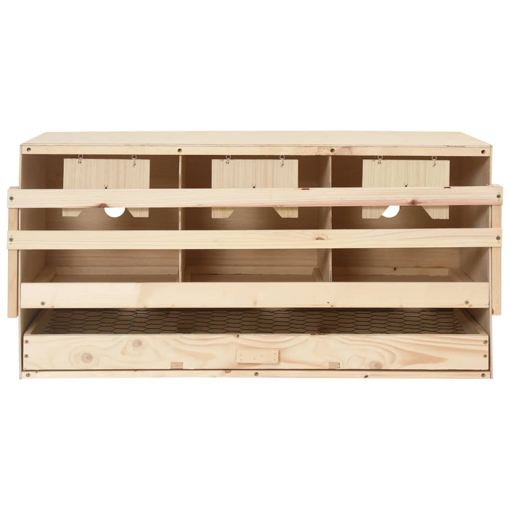 Vidaxl kyllinghylling 3 rum 72x33x38 cm Solid fyrretræ