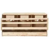 Vidaxl kyllinghylling 3 rum 72x33x38 cm Solid fyrretræ