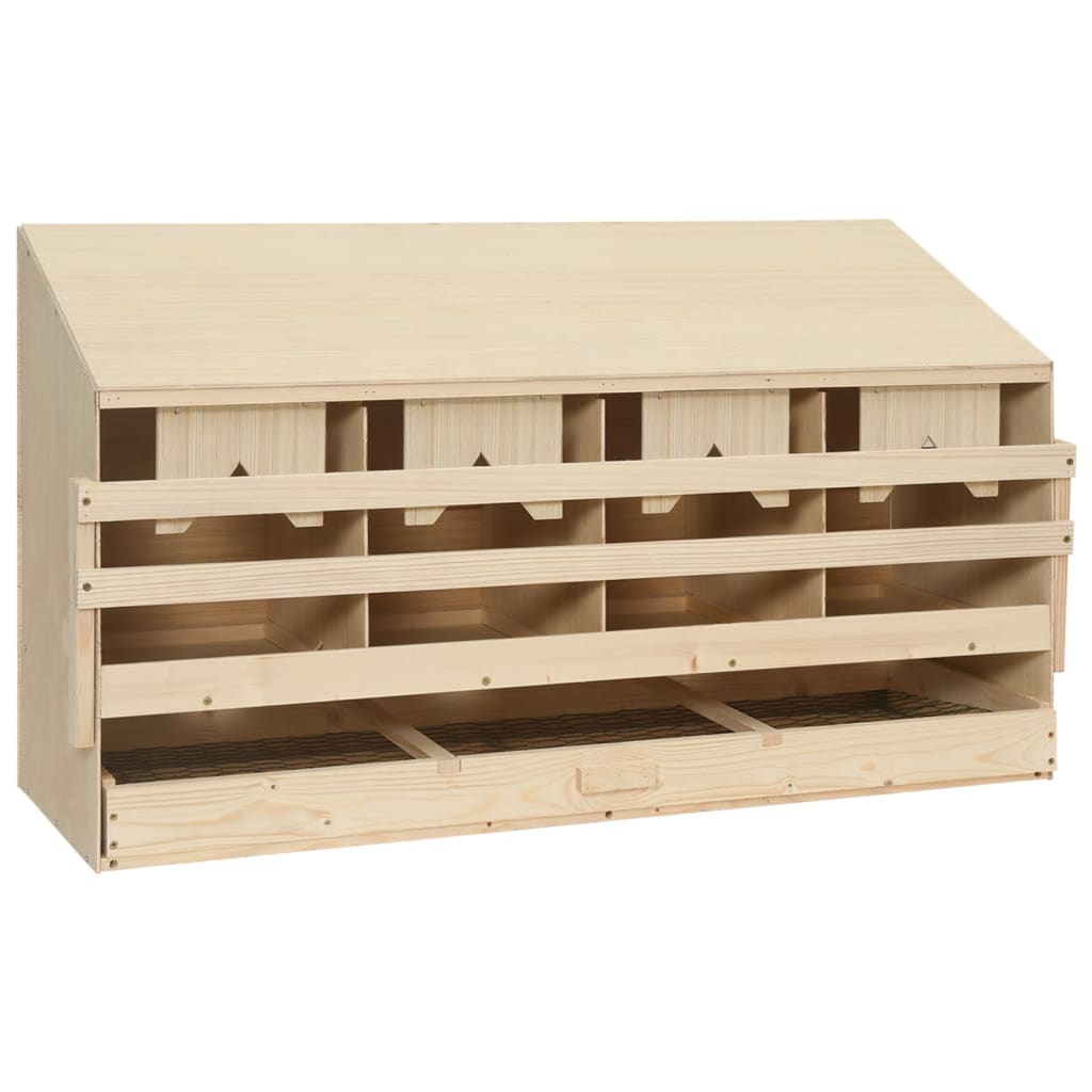 Vidaxl Chicken Shelter 4 Rum 106x40x59 cm Solid fyrretræ